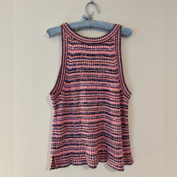 Gap Pink and Blue Striped Knit Tank Top - Picture 2 of 5